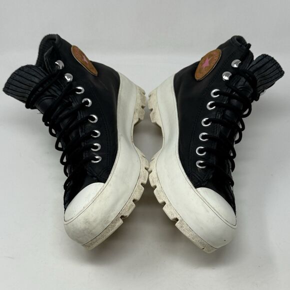 Converse All Star Chuck GoreTex Lugged Soles High Shoes Womens 9.5 Black Leather - Picture 8 of 16